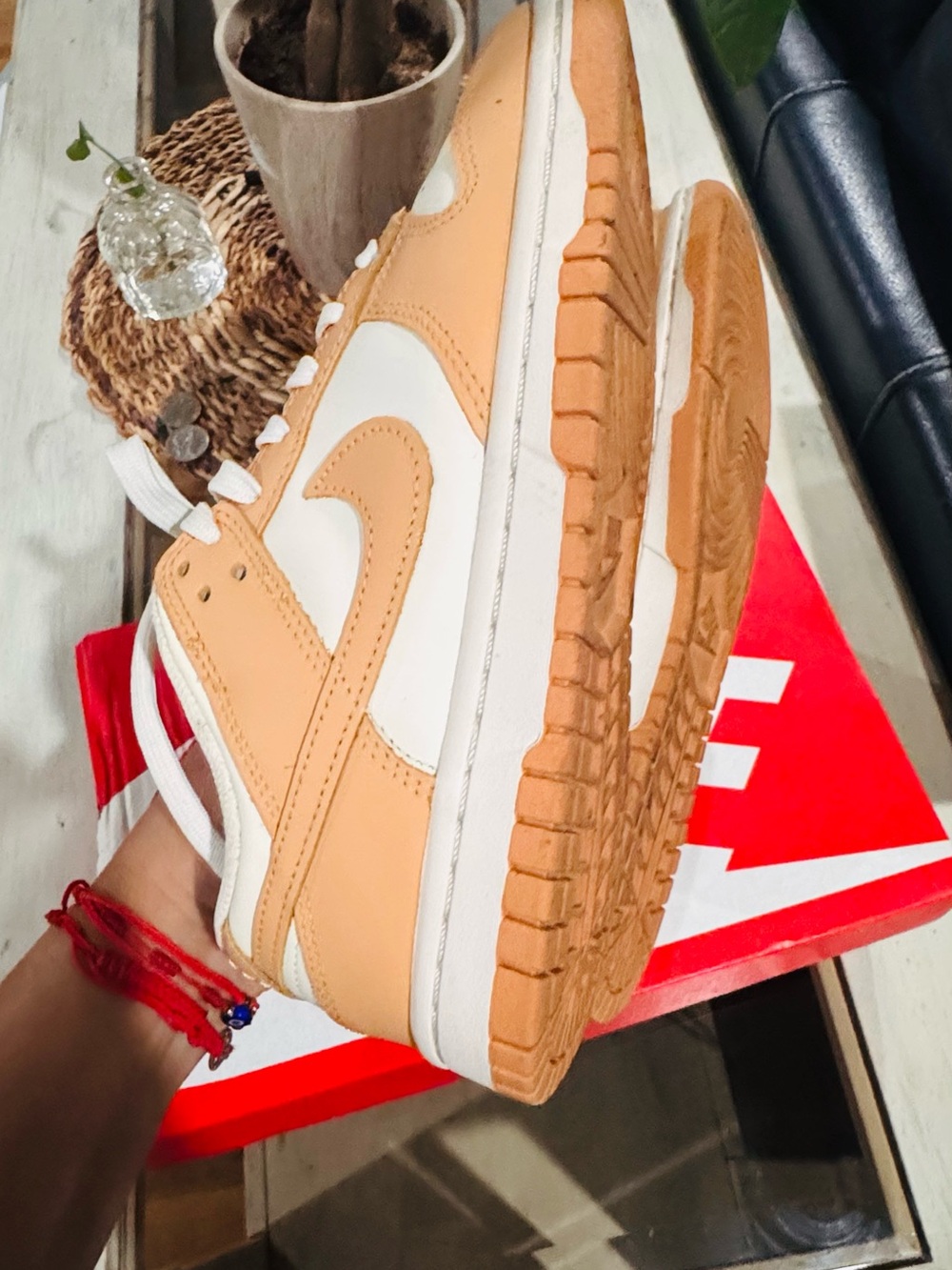 Nike Women’s Low-Top Sneakers - White & Peach - Picture 7 of 7